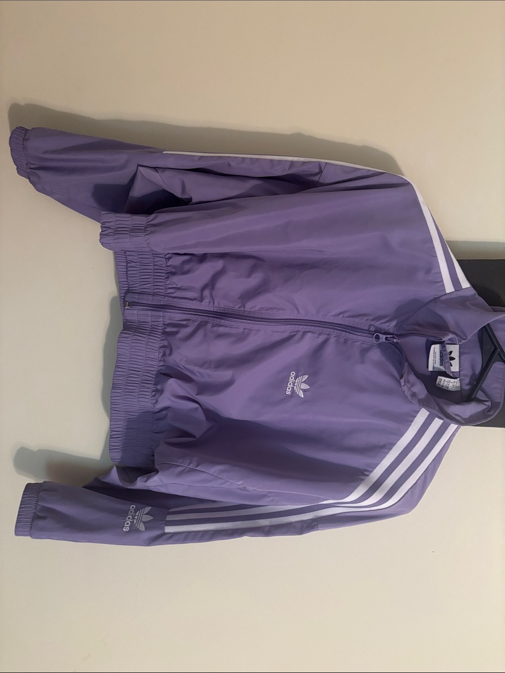 adidas Lavender Three-Stripe Track Jacket